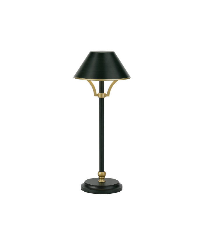 Monroe Rechargeable Battery Operated Table Lamp 1.8W LED 3000K 160lm 3-Step Dimming Dark Green/Gold -5