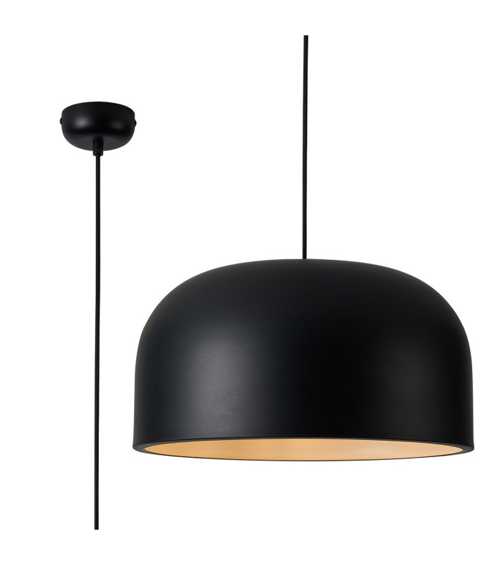 Denver 43cm Pendant 1 x E27 Sand Black-1