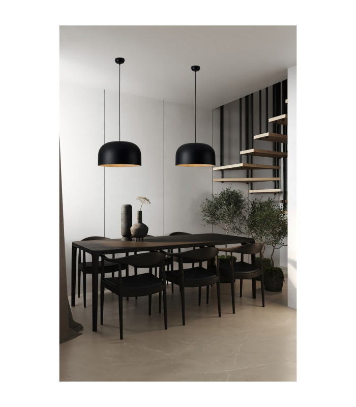 Denver 43cm Pendant 1 x E27 Sand Black-4