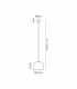 Denver 22cm Pendant 1 x E27 Sand Black-2