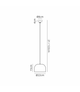 Denver 22cm Pendant 1 x E27 Sand White-2