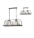 Goshen Pendant/Semi Flush Oblong 6 Light E27 Pewter / Polished Nickel-1