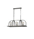 Goshen Pendant/Semi Flush Oblong 6 Light E27 Pewter / Polished Nickel-4
