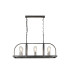 Goshen Pendant/Semi Flush Oblong 6 Light E27 Pewter / Polished Nickel-5