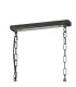 Goshen Pendant/Semi Flush Oblong 6 Light E27 Pewter / Polished Nickel-7