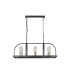 Goshen Pendant/Semi Flush Oblong 6 Light E27 Pewter / Polished Nickel-10