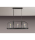 Goshen Pendant/Semi Flush Oblong 6 Light E27 Pewter / Polished Nickel-13