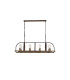 Goshen Pendant/Semi Flush Oblong 8 Light E27 Brown Oxide / Antique Bronze / Wood-7