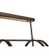 Goshen Pendant/Semi Flush Oblong 8 Light E27 Brown Oxide / Antique Bronze / Wood-8