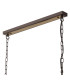 Goshen Pendant/Semi Flush Oblong 8 Light E27 Brown Oxide / Antique Bronze / Wood-13