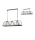 Goshen Pendant/Semi Flush Oblong 8 Light E27 Pewter / Polished Nickel-1