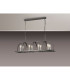 Goshen Pendant/Semi Flush Oblong 8 Light E27 Pewter / Polished Nickel-3