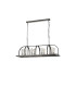 Goshen Pendant/Semi Flush Oblong 8 Light E27 Pewter / Polished Nickel-4