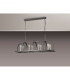 Goshen Pendant/Semi Flush Oblong 8 Light E27 Pewter / Polished Nickel-11