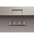 Goshen Pendant/Semi Flush Oblong 8 Light E27 Pewter / Polished Nickel-13
