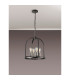 Goshen 42.5cm Pendant/Semi Flush Round 4 Light E27 Pewter / Polished Nickel-3