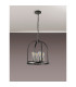 Goshen 42.5cm Pendant/Semi Flush Round 4 Light E27 Pewter / Polished Nickel-8