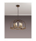 Goshen 62cm Pendant/Semi Flush Round 6 Light E27 Brown Oxide / Antique Bronze / Wood-3