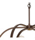 Goshen 62cm Pendant/Semi Flush Round 6 Light E27 Brown Oxide / Antique Bronze / Wood-14