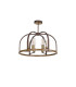 Goshen 62cm Pendant/Semi Flush Round 6 Light E27 Brown Oxide / Antique Bronze / Wood-16