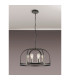Goshen 62cm Pendant/Semi Flush Round 6 Light E27 Pewter / Polished Nickel-3
