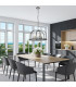 Goshen 62cm Pendant/Semi Flush Round 6 Light E27 Pewter / Polished Nickel-4