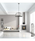 Goshen 62cm Pendant/Semi Flush Round 6 Light E27 Pewter / Polished Nickel-5