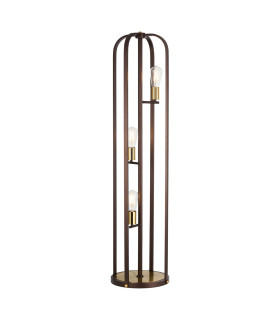 Goshen Floor Lamp 3 Light E27 Brown Oxide / Antique Bronze-1