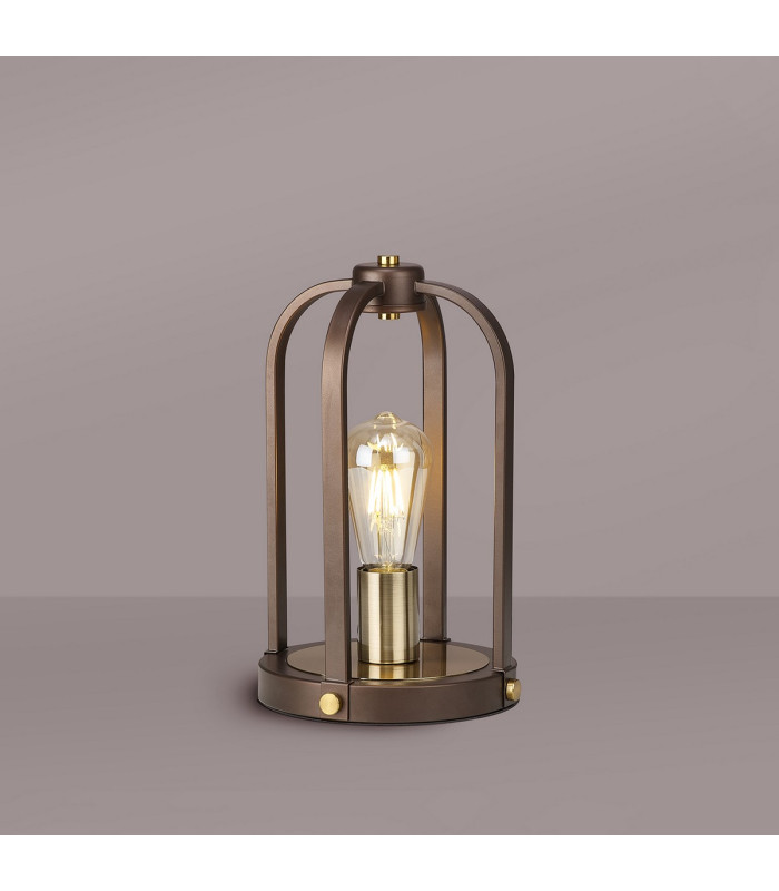 Goshen Table Lamp 1 Light E27 Brown Oxide / Antique Bronze-3