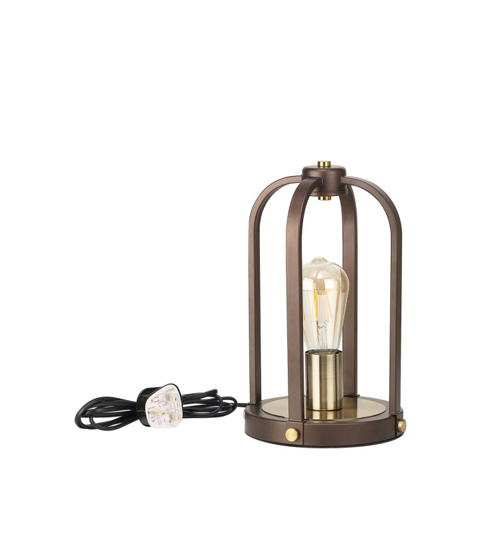 Goshen Table Lamp 1 Light E27 Brown Oxide / Antique Bronze-5