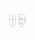 Goshen Wall Lamp 1 Light E27 Pewter / Polished Nickel-2