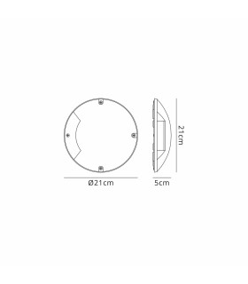 Raleigh Above Ground Light/Wall Light 1 x 2W LED 3000K 60lm IP67 IK10 Dark Grey -2
