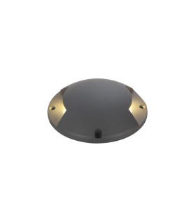 Raleigh Above Ground Light/Wall Light 1 x 4W LED 3000K 120lm IP67 IK10 Dark Grey -1