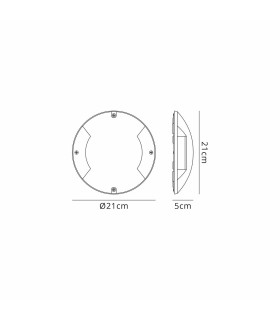 Raleigh Above Ground Light/Wall Light 1 x 4W LED 3000K 120lm IP67 IK10 Dark Grey -2