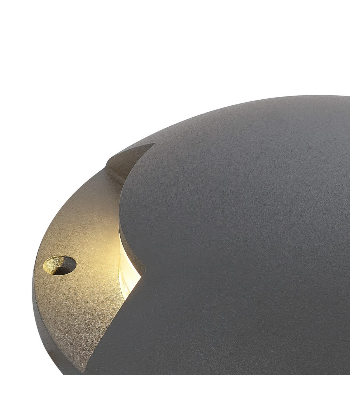 Raleigh Above Ground Light/Wall Light 1 x 4W LED 3000K 120lm IP67 IK10 Dark Grey -6