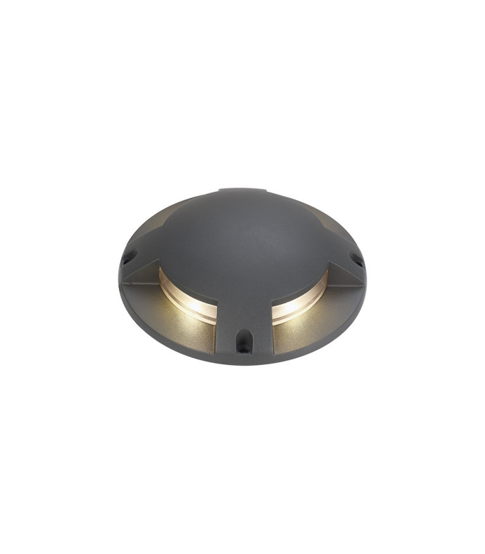 Raleigh Above Ground Light/Wall Light 1 x 6W LED 3000K 180lm IP67 IK10 Dark Grey -1