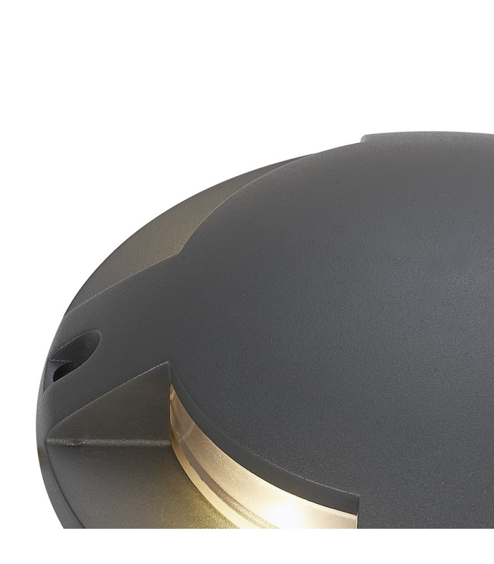 Raleigh Above Ground Light/Wall Light 1 x 6W LED 3000K 180lm IP67 IK10 Dark Grey -6
