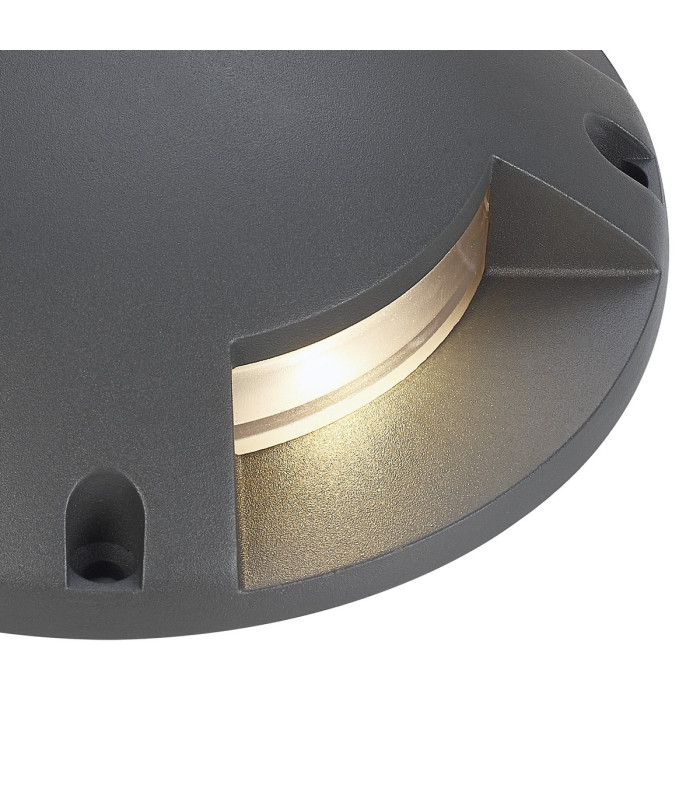 Raleigh Above Ground Light/Wall Light 1 x 6W LED 3000K 180lm IP67 IK10 Dark Grey -7