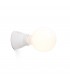 Globe Wall Lamp White 1 Light E27 - 1