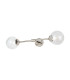 Richmond Ceiling/Wall Light Linear 2 Light G9 IP44 Polished Nickel/Clear Waved Round Glass-1
