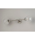 Richmond Ceiling/Wall Light Linear 2 Light G9 IP44 Polished Nickel/Clear Waved Round Glass-10