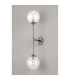 Richmond Ceiling/Wall Light Linear 2 Light G9 IP44 Polished Nickel/Clear Waved Round Glass-12