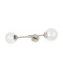 Richmond Ceiling/Wall Light Linear 2 Light G9 IP44 Polished Nickel/Clear Swirl Round Glass-1