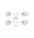 Richmond Ceiling/Wall Light Linear 2 Light G9 IP44 Polished Nickel/Clear Swirl Round Glass-2