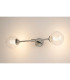 Richmond Ceiling/Wall Light Linear 2 Light G9 IP44 Polished Nickel/Clear Swirl Round Glass-3