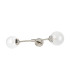 Richmond Ceiling/Wall Light Linear 2 Light G9 IP44 Polished Nickel/Clear Swirl Round Glass-4