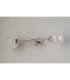 Richmond Ceiling/Wall Light Linear 2 Light G9 IP44 Polished Nickel/Clear Swirl Round Glass-10
