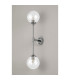 Richmond Ceiling/Wall Light Linear 2 Light G9 IP44 Polished Nickel/Clear Swirl Round Glass-12