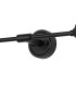 Richmond Ceiling/Wall Light Linear 2 Light G9 IP44 Satin Black/Amber Smooth Round Glass-8