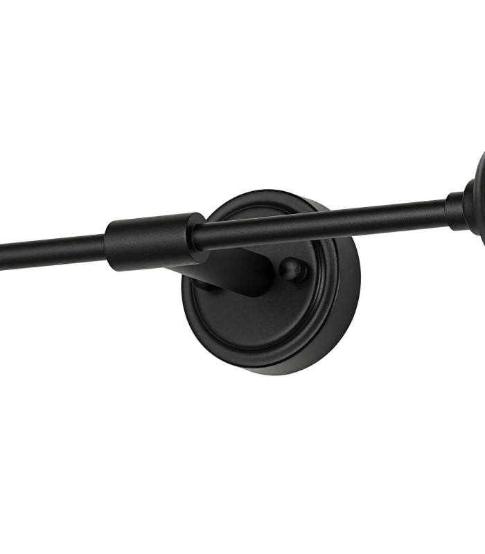 Richmond Ceiling/Wall Light Linear 2 Light G9 IP44 Satin Black/Amber Smooth Round Glass-8